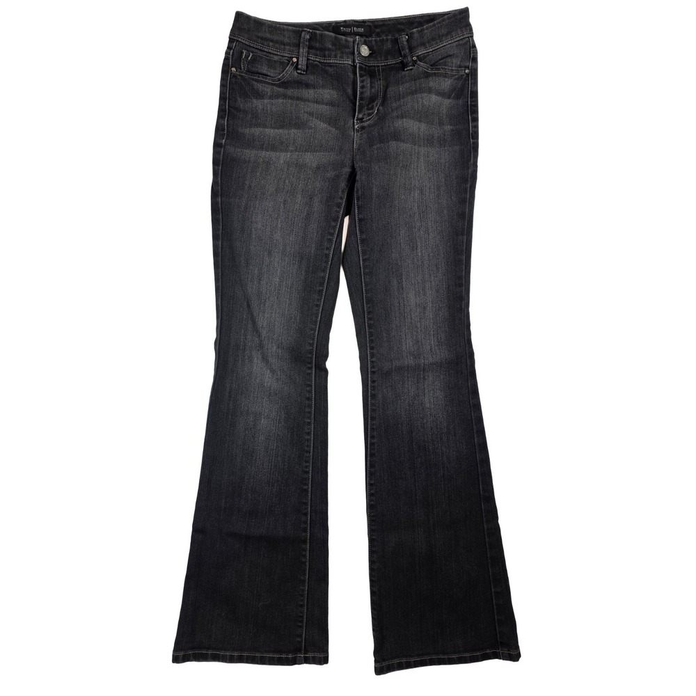 White House Black Market Blanc OS Balck Flare Leg Women's Size 28